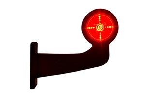 High-visibility red led marker light for enhanced safety on heavy duty semitrucks, trailers, vocational, passenger, fire trucks, and commercial vehicles.