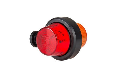 High-visibility red led marker light for enhanced safety on heavy duty semitrucks, trailers, vocational, passenger, fire trucks, and commercial vehicles.