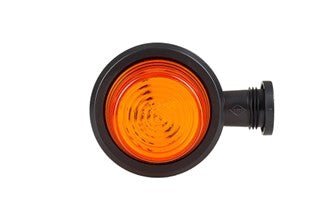 High-visibility amber led marker light for enhanced safety on heavy duty semitrucks, trailers, vocational, passenger, fire trucks, and commercial vehicles.