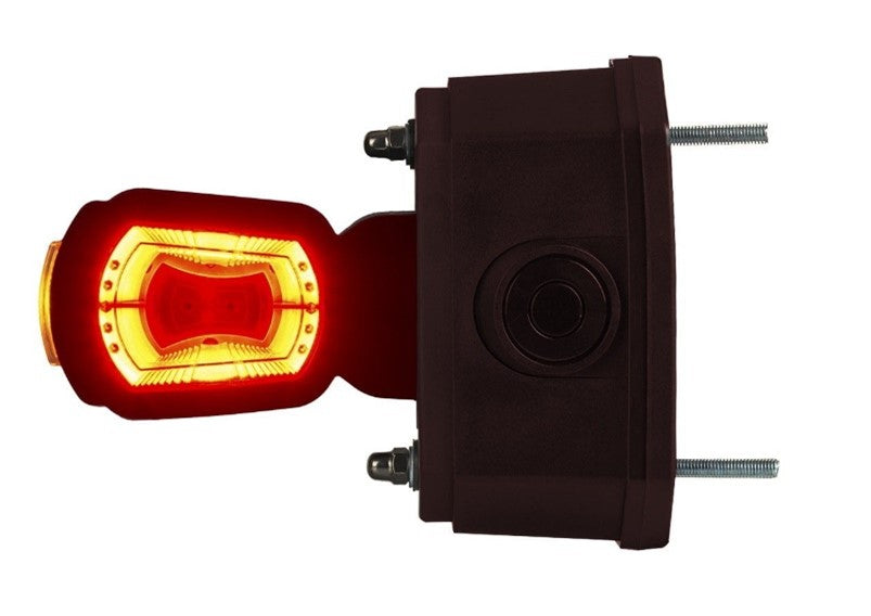 Reverse motion sensor marker light for improved safety and visibility during backing maneuvers on heavy duty semitrucks, box trucks, trailers, vocational, passenger, fire trucks, and commercial vehicles.