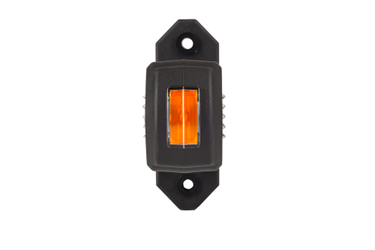 Reverse motion sensor marker light for improved safety and visibility during backing maneuvers on heavy duty semitrucks, box trucks, trailers, vocational, passenger, fire trucks, and commercial vehicles.