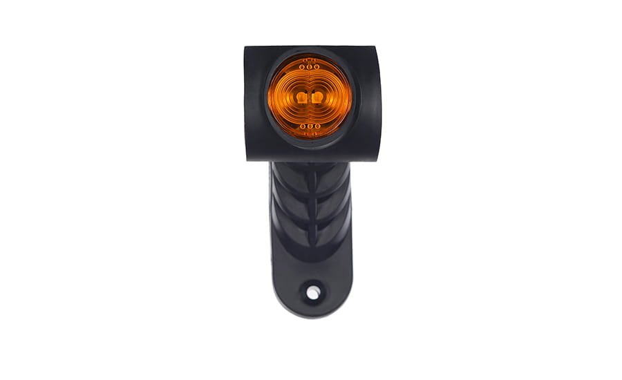 High-visibility amber led marker light for enhanced safety on semitrucks, trailers, and commercial vehicles on heavy duty semitrucks, box trucks, trailers, vocational, passenger, fire trucks, and commercial vehicles.