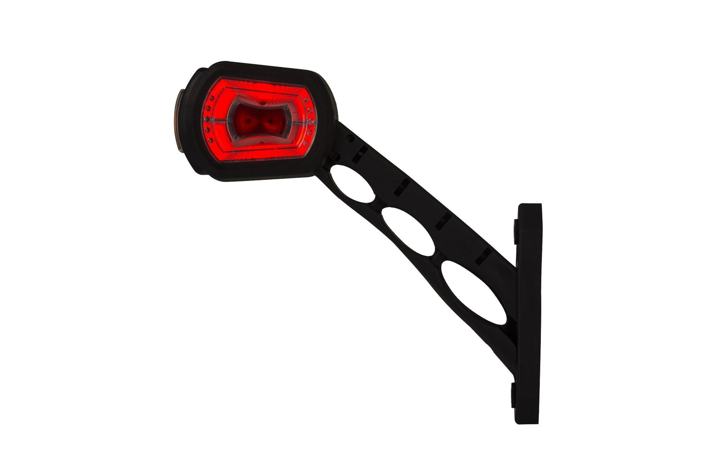 High-visibility red led marker light for enhanced safety on semitrucks, trailers, and commercial vehicles on heavy duty semitrucks, box trucks, trailers, vocational, passenger, fire trucks, and commercial vehicles.