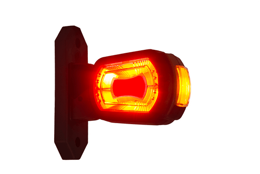 High-visibility bright red led marker light for enhanced safety on semitrucks, trailers, and commercial vehicles on heavy duty semitrucks, box trucks, trailers, vocational, passenger, fire trucks, and commercial vehicles.