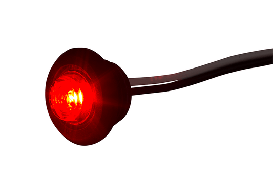 High-visibility red led marker light for enhanced safety on semitrucks, trailers, and commercial vehicles on heavy duty semitrucks, box trucks, trailers, vocational, passenger, fire trucks, and commercial vehicles.